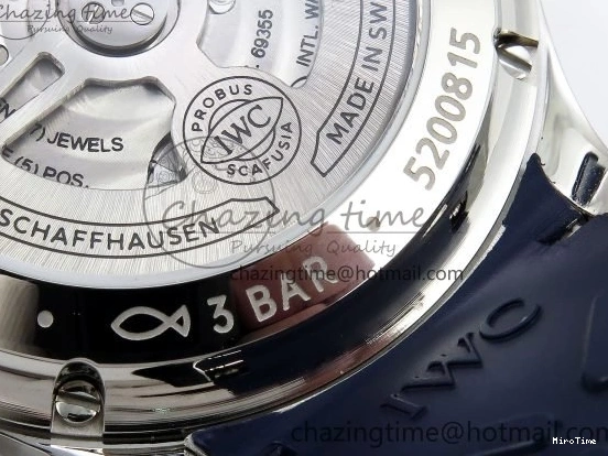 MIROTIME 0422 Casual Portuguese Chrono IW3716 Z+F 1:1 Best Edition White Dial on Blue Rubber Strap A 7016